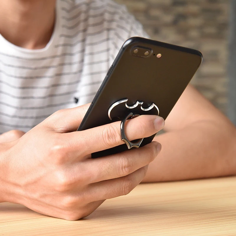 Летучая мышь крюк металл на 360 градусов вращающийся кольцо-держатель на палец для iPhone X XS MAX XR 8 7 6 6s Plus Универсальный держатель для мобильного телефона