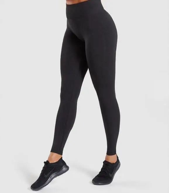8 цветов, женские бесшовные леггинсы для фитнеса, женские спортивные Леггинсы с высокой талией для бега, спортивная одежда для спортзала, йоги, спортивные штаны - Цвет: Black