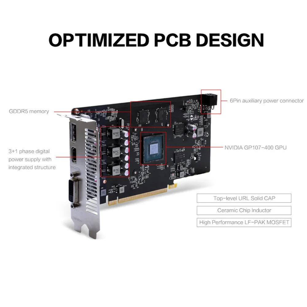 Игровой Компьютер GeForce GTX 1050Ti GPU 4 ГБ GDDR5 128 бит PCI E X16 3 0 TI 2019 игровой плеер горячая