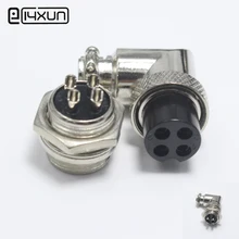 1 компл. GX16 4Pin авиационный штекер 16 мм 4 Pin правый угол штекер+ женский разъем аудио провода Панель разъем комплект интерфейс