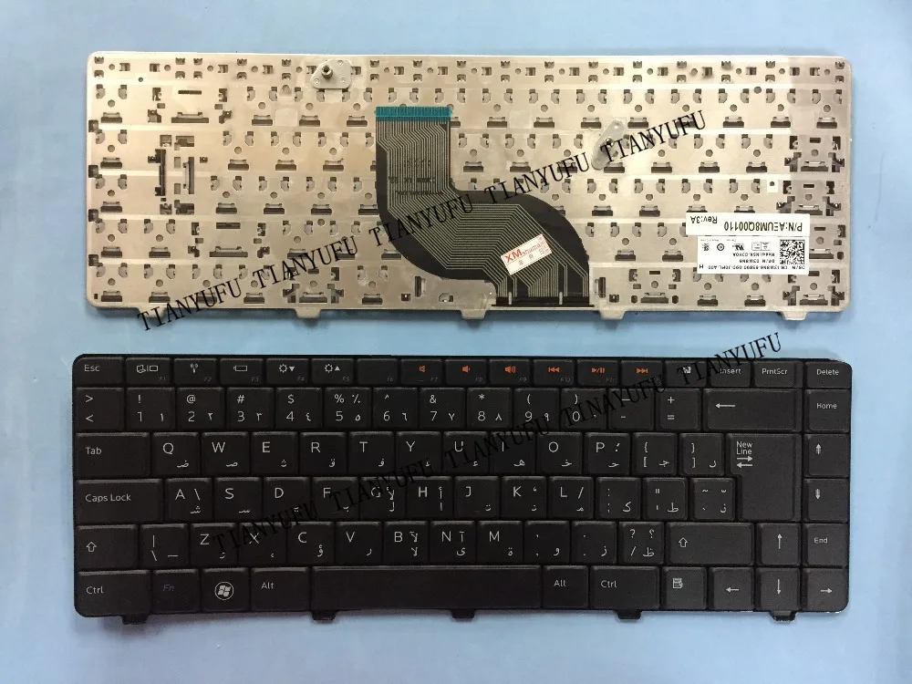 Арабская новая клавиатура N4010 для DELL 14R N4020 N4030 N5030 M5030 AR черная ноутбука |