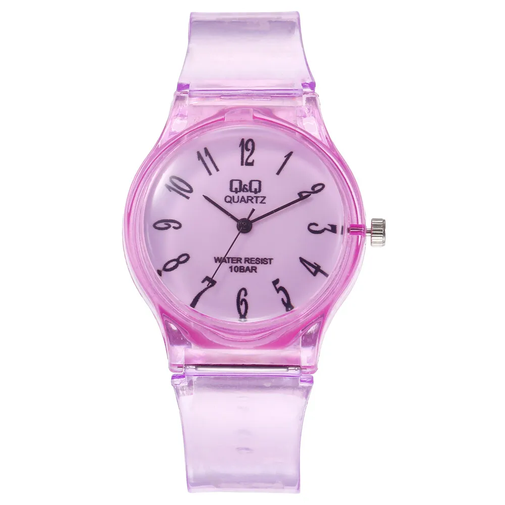 Модные креативные студенческие часы кварцевые наручные часы с цифровым циферблатом женские часы прозрачный пластиковый ремешок Reloj hombre круглый XB40