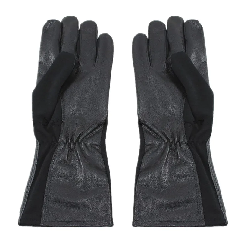 Военные тактические перчатки спортивные велосипедные кожаные тактические перчатки Номекс стиль Тактические перчатки пилота(OD Green BK - Цвет: black