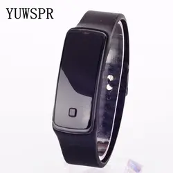Электронные часы браслет Радуга светодиодный часы для мужчин и для женщин наручные Спорт карамельный цвет силиконовые детские