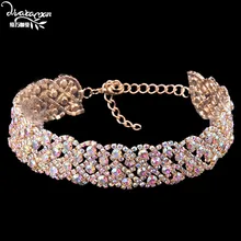 Dvacaman Brand 2017 Luxury Crystal Rhinestone Statement Necklace Women Wedding Party Chokers Jewelry Accessory Femme Bijoux U66