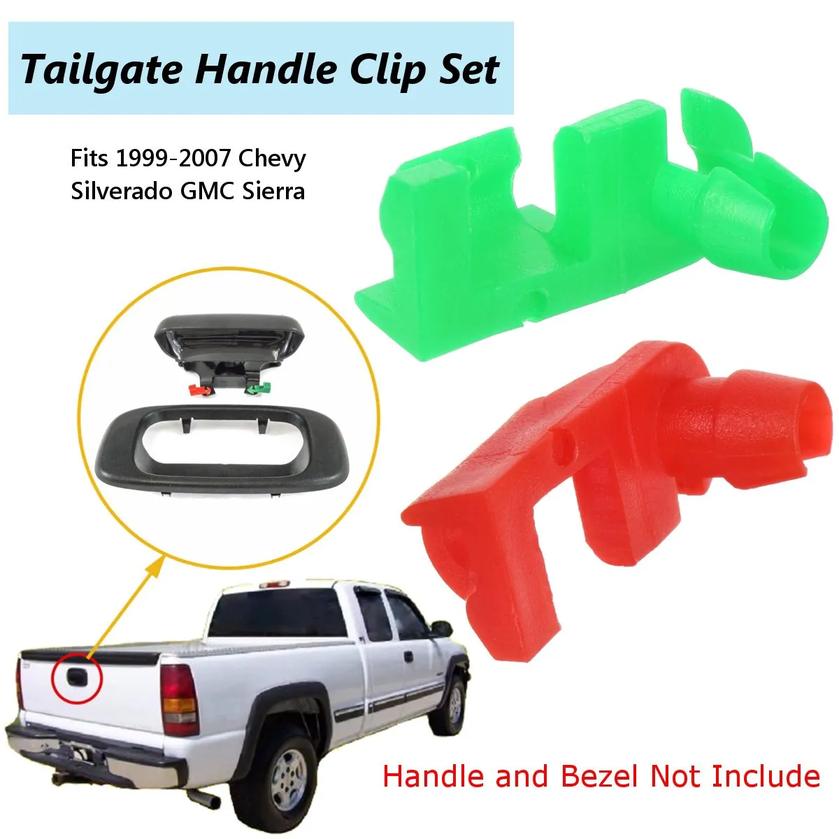 2Pcs Rod Clip Set Left & Right Hand Side for Chevy Silverado for GMC