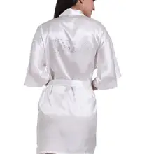 RB89 буква из стразов Свадебные платья подружки невесты и подружки невесты из Honor Халаты Ночное белье Свадебный халат Ночное платье