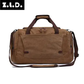 

Z.L.D. Large-capacity canvas travel bags for men and women travel duffel bag large weekend bag large-capacity night bag