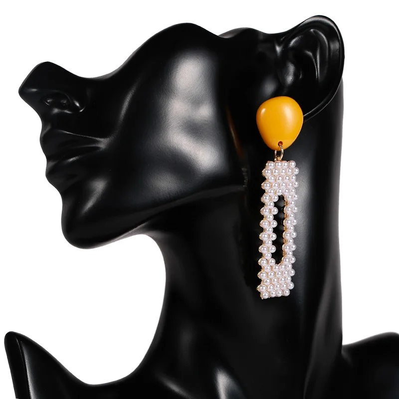 Simulated Pearl Earrings For Women Big Statement Bohemia Boho Drop Hanging Dangle Accessories | Украшения и аксессуары