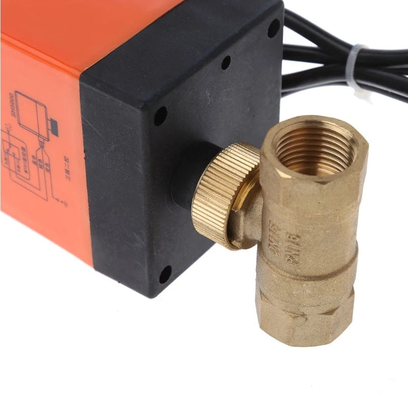 Electric Motorized Brass Ball Valve DN15 AC 220V 2 Way 3-Wire with Actuator