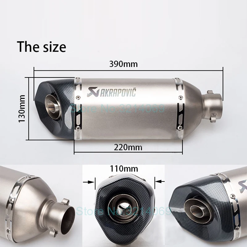 Marcado Láser Universal Akrapovic de la motocicleta tubo de Escape silenciador de Escape para Beneli BN300 TNT300 BN600 TNT600 BN 300 TNT BJ600
