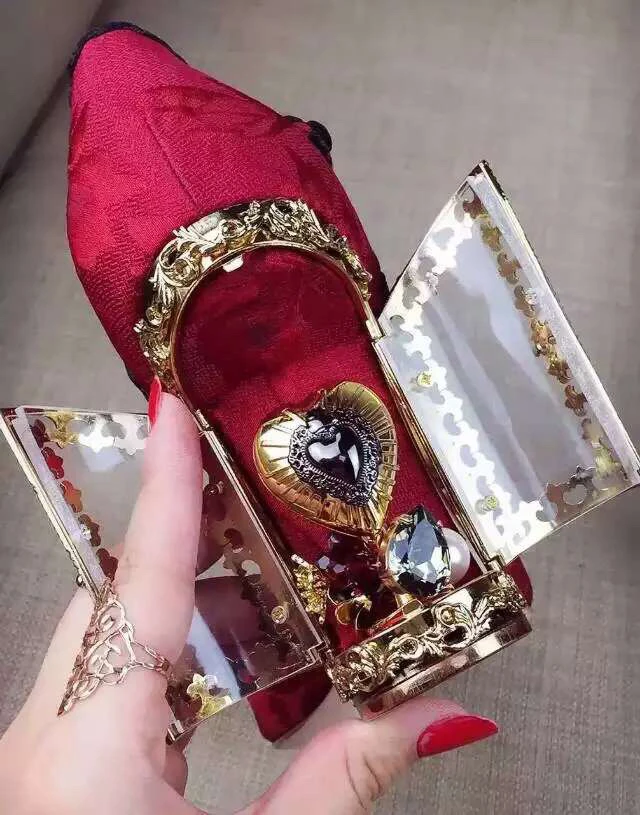 Роскошная женская обувь с Т-образным ремешком на высоком каблуке, с открытым носком, украшенная стразами, золотистого цвета женская обувь на каблуке с металлическим стежком и стразами настоящая фотография красного цвета сзади