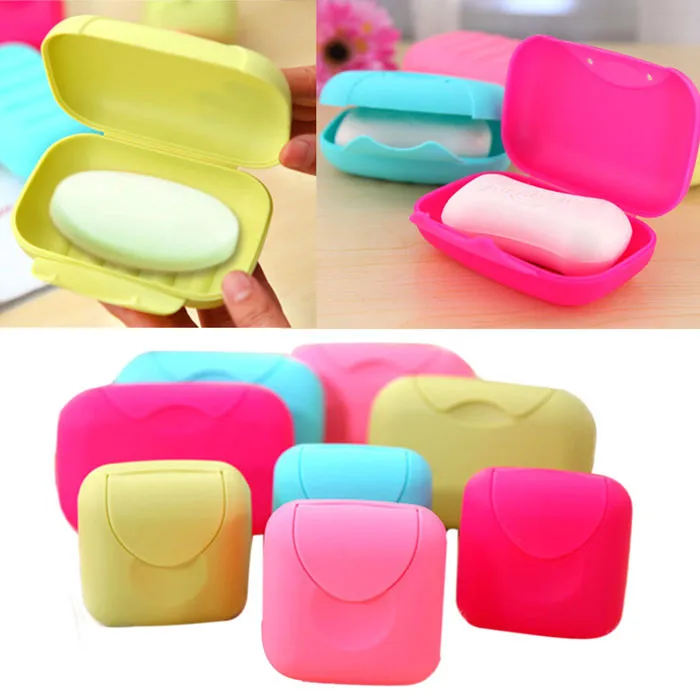 

New Bathroom Dish Plate Case Home Shower Travel Hiking Holder Container Soap Box Home Bathroom Tool1.11