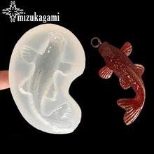 UV Resin Jewelry Liquid Silicone Mold Fish Shape Mold Resin Molds For DIY Pendant Charms Making Jewelry Toys