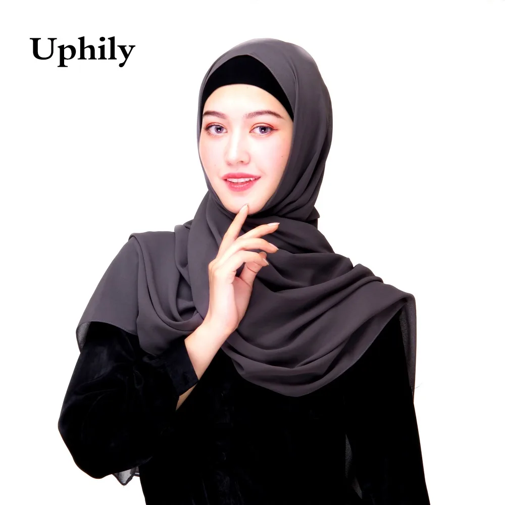 2017 Uphily wholesale muslim head scarf 40 colors women's 