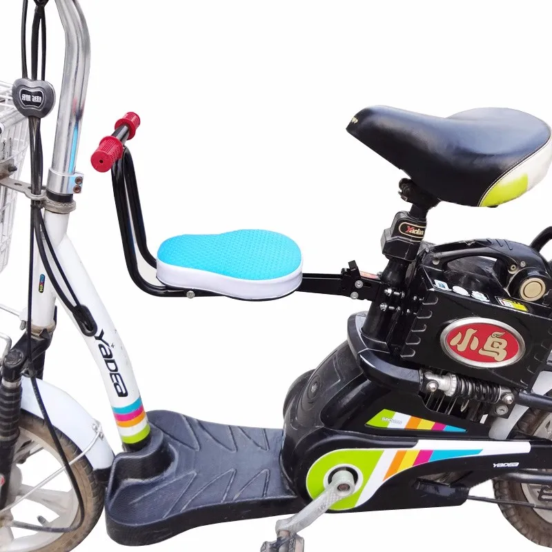 4Baby Childs Bicycle Bike MTB Chair Front Seat for Mountain Bicycle Saddle Children Folding Safety Seat Chair with Cushion Pedal