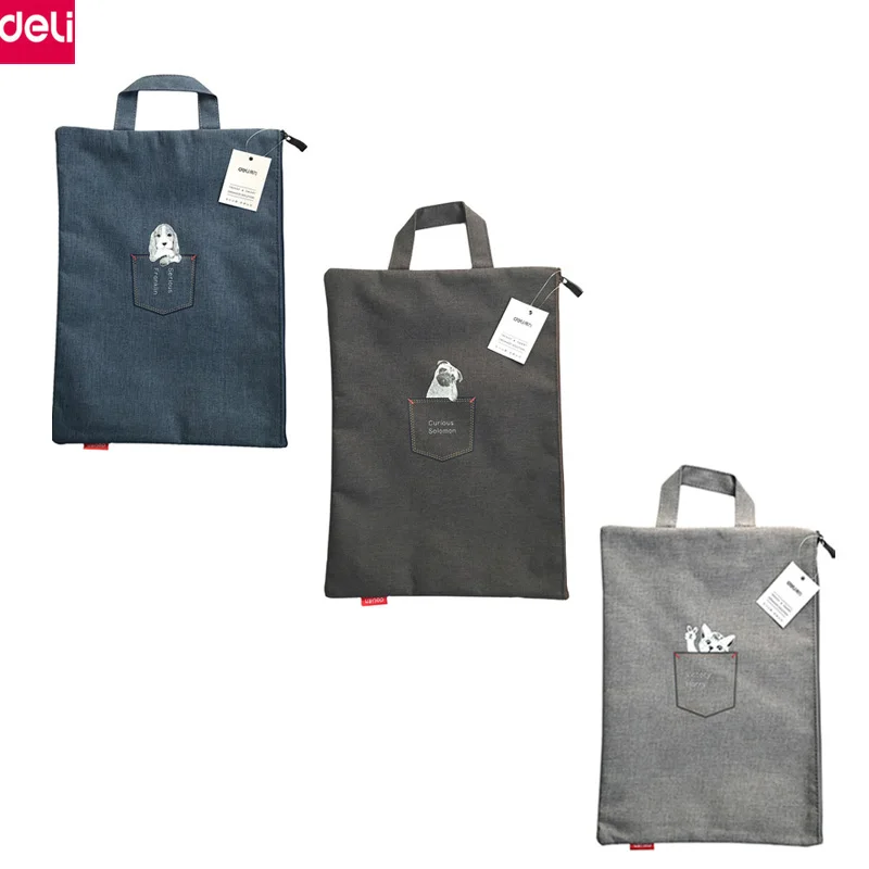 

Deli 35pcs A4 File Folder Handbag Document Bag Cute Animal Fabric Folder Storage Bag Office School Supplies (3 Colors)