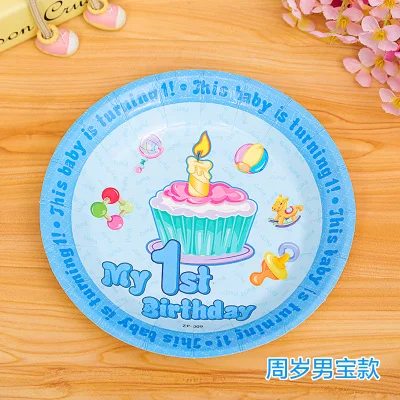 10 шт. Dos Desenhos Animados Bolo de placas de papel Descartaveis pratos de crurasco placa bandeja da Festa de Aniversari