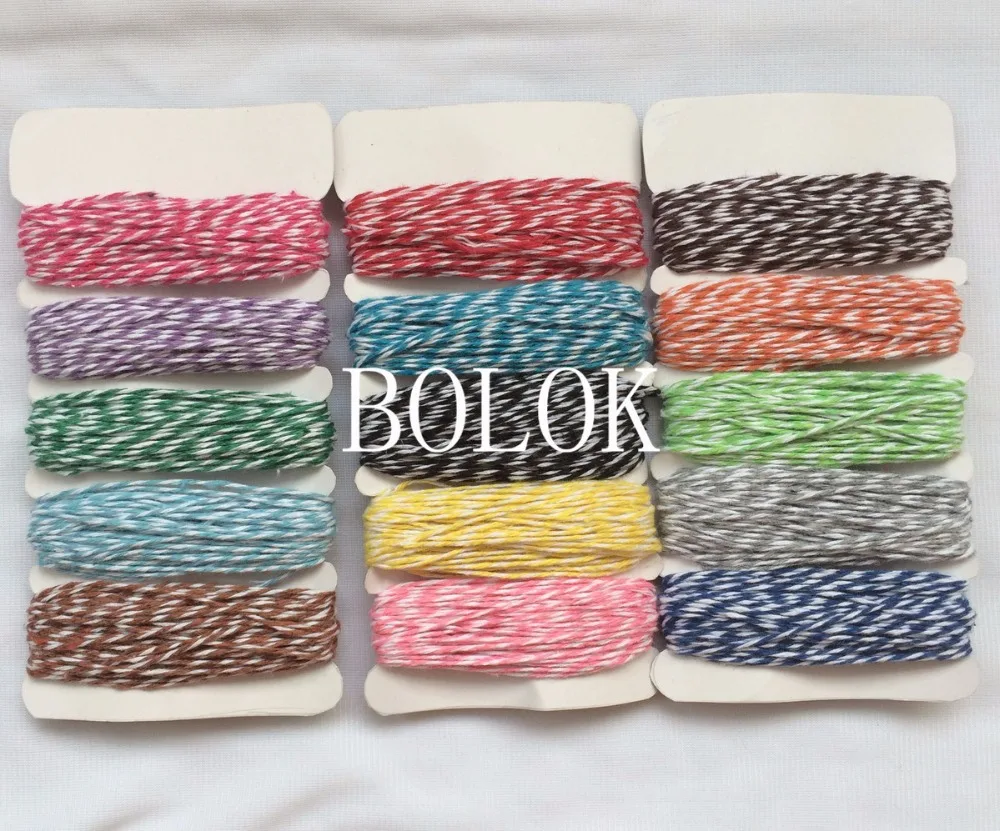 

30 cards/lot(total 1500yards) thin 1mm cotton bakers twine 4ply ,divine twine, cotton cords used in all kind packing