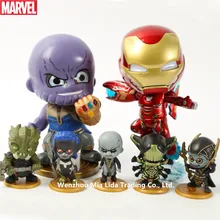 Hasbro Marvel Two styles Iron Man tyrants Q version shaking head car car decoration model doll toy garbage kit