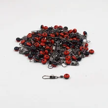 10Pcs/lot Space Beans Fishing Connector Float Connector Rolling Swivel Fishing Supplies with Box Carry Fishing Tackle tool