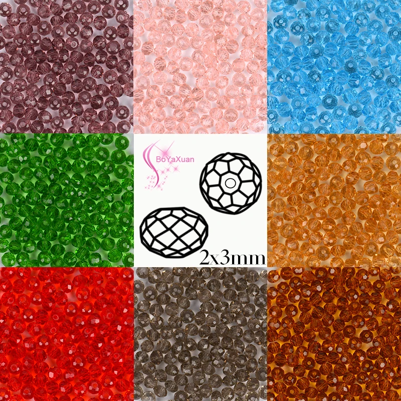 Top quality 2x3mm 200pcs Flat Round Shape Upscale Austrian crystals loose beads color ball supply bracelet necklace Jewelry DIY | Украшения