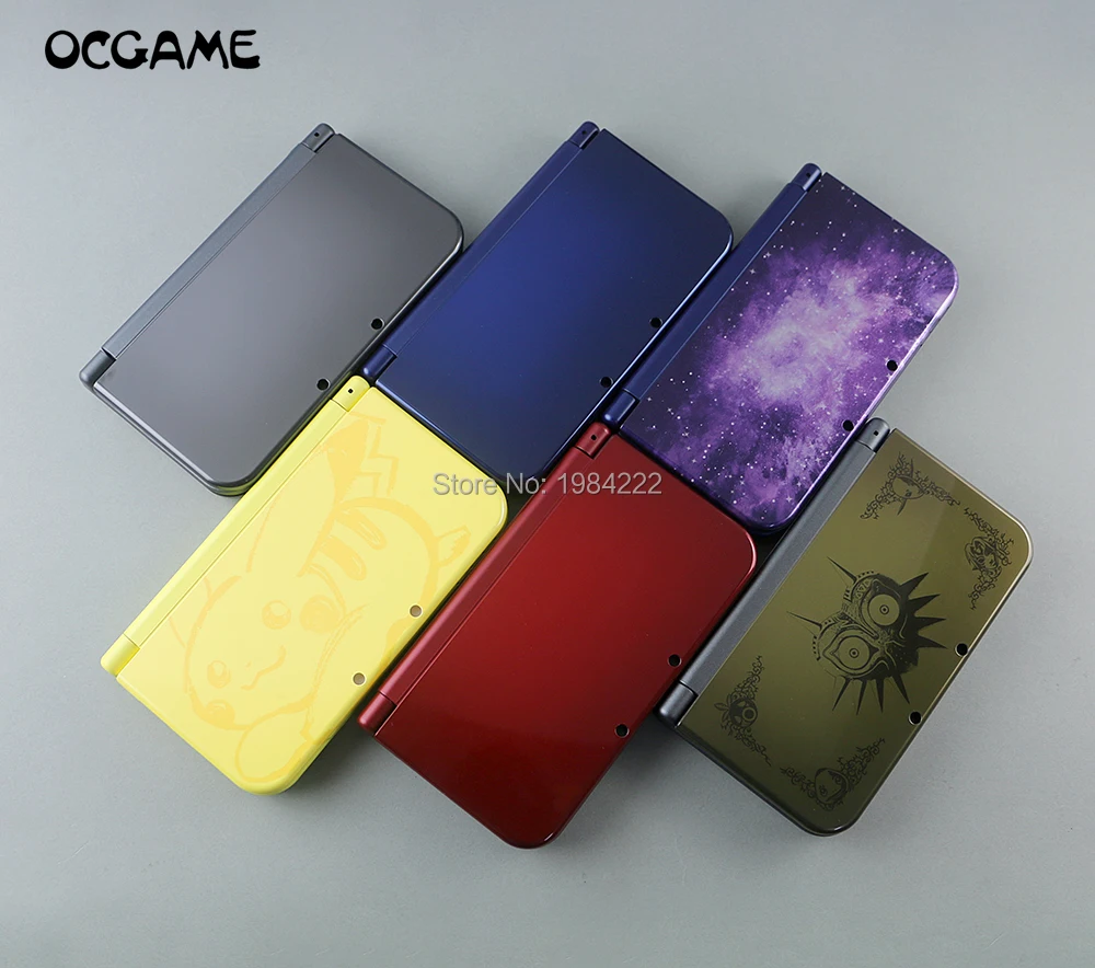 

OCGAME Red Gold Yellow Black Blue Replacement Housing Shell Case Cover For New 3DS XL LL Top Bottom Shell