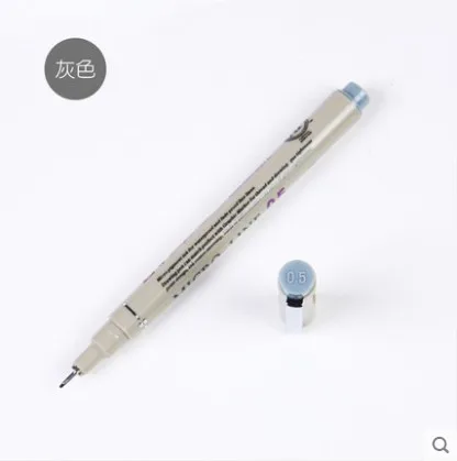 12pc colors 0.5 Sketch Micro Fine Line Needle Pen for Cartoon Art Drawing