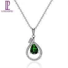 LP Твердый 18K 750 белый золотой натуральный хром диопсид Clou кулон Тонкий Модный камень, алмаз-ювелирные изделия для женщин подарок