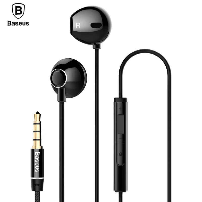 Baseus Wired Earphone In Ear Headset With Mic Stereo Bass Sound 3.5mm Jack Earphone Earbuds Earpiece For iPhone Samsung Xiaomi Baseus Wired Earphone In Ear Headset With Mic Stereo Bass Sound 3.5mm Jack Earphone Earbuds Earpiece For iPhone Samsung Xiaomi