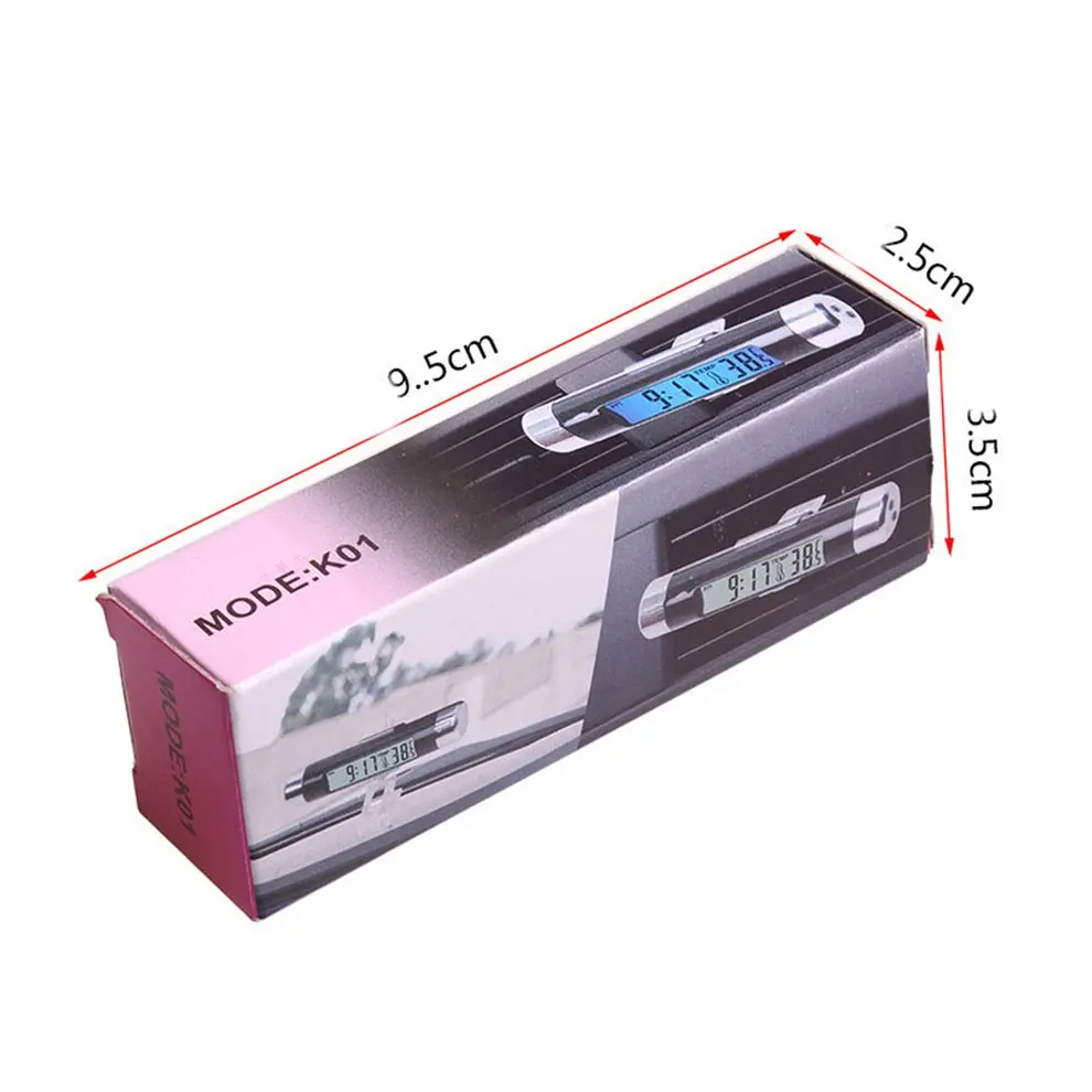 Car Air Conditioning Outlet Digital Thermometer Table Temperature Gauge Blue Car Air Conditioning Outlet Digital Thermometer Table Temperature Gauge Blue