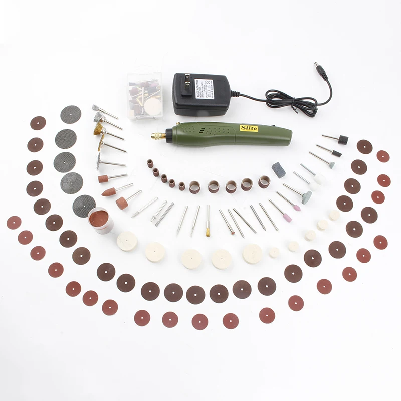 

130W Mini Electric Drill Grinding Accessories set Polishing machine 12V/2A 0.5-3.15mm Variable Speed Rotary dremel mini drill