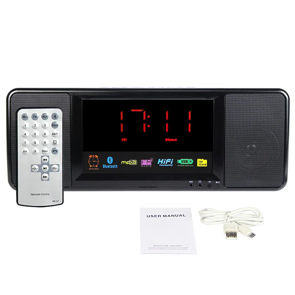Купить 5 вт цифровое радио fm bluetooth динамик с дистанционным ...