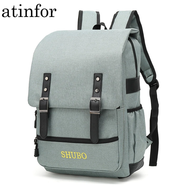 

Vintage 15.6 inch Laptop & Notebook Backpack Canvas College School Travel Rucksack Daypack for Men Women