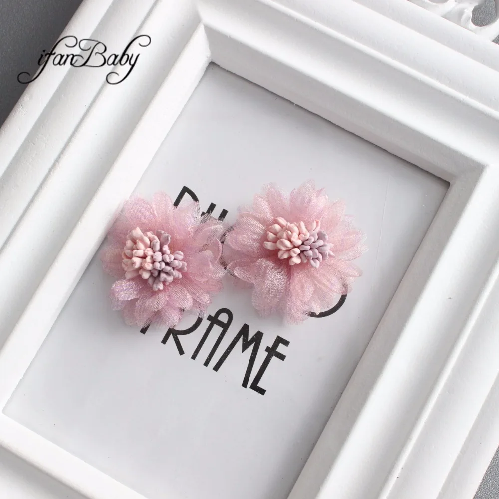 Organza blossom hair flower 3