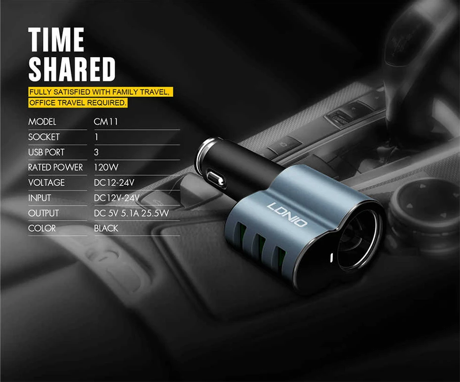 LDNIO Car charger with cigratte socket (11)