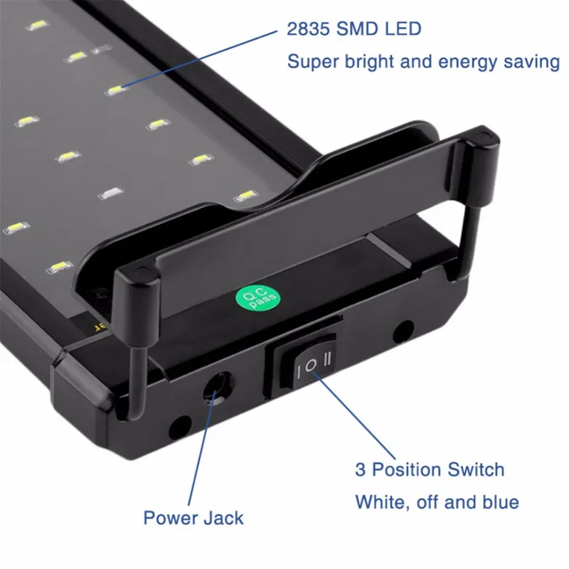 95~ 115 см светодиодный светильник для аквариума с выдвижными кронштейнами 120 белый и 24 синий светодиодный светильник для аквариума светильник ing