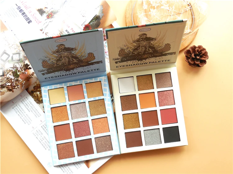 

Brand Makeup Eyeshadow Palette Glitter shimmer Pigment Smoky Eyeshadow Meet Matte Nude Balm Professional Makeup Pallete 12 Color