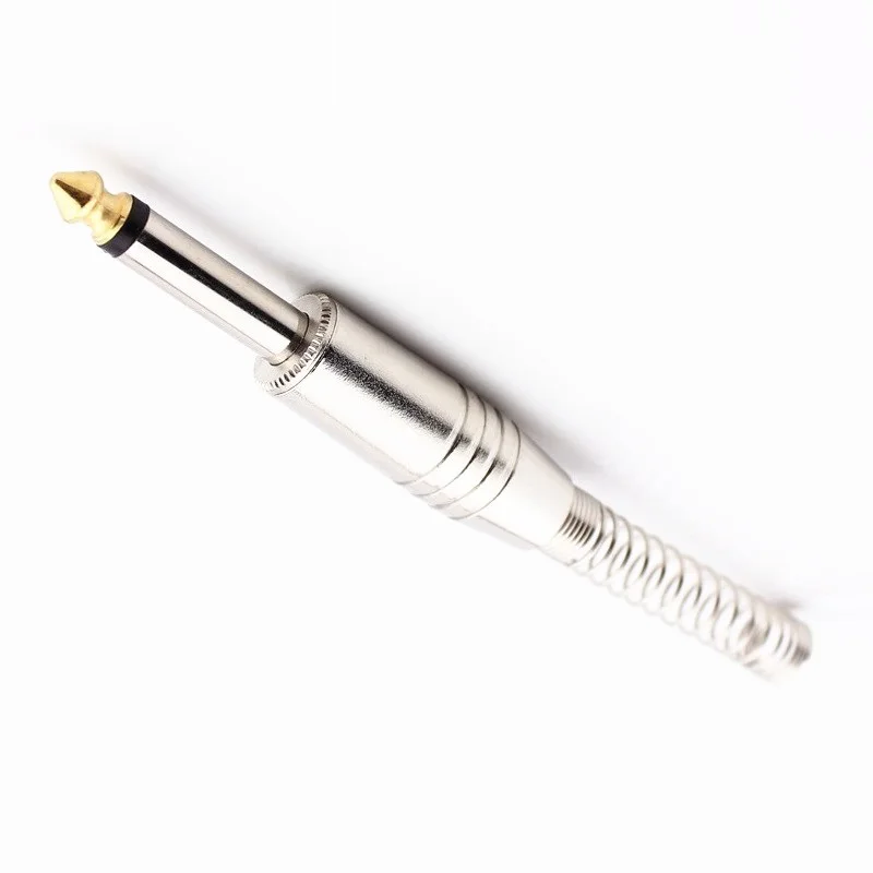 10pcs/lot 6.35 Mono Plug Amplifier Microphone Plug 6.5mm Audio Connector