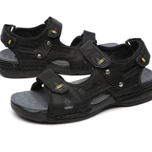 ARUONET/мужские сандалии из натуральной кожи размера плюс; мужские сандалии; Homme; коллекция года; летние дышащие мужские сандалии-гладиаторы; пляжная обувь