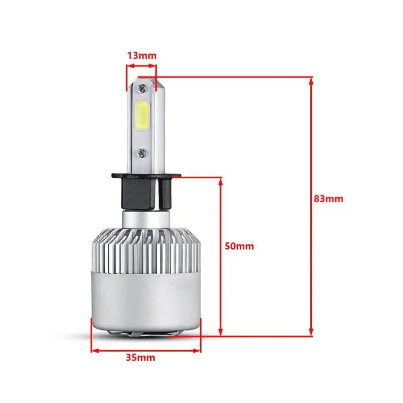 Светодиодный налобный фонарь Oslamp H3 COB с одним лучом 7000LM 6500K 12 В