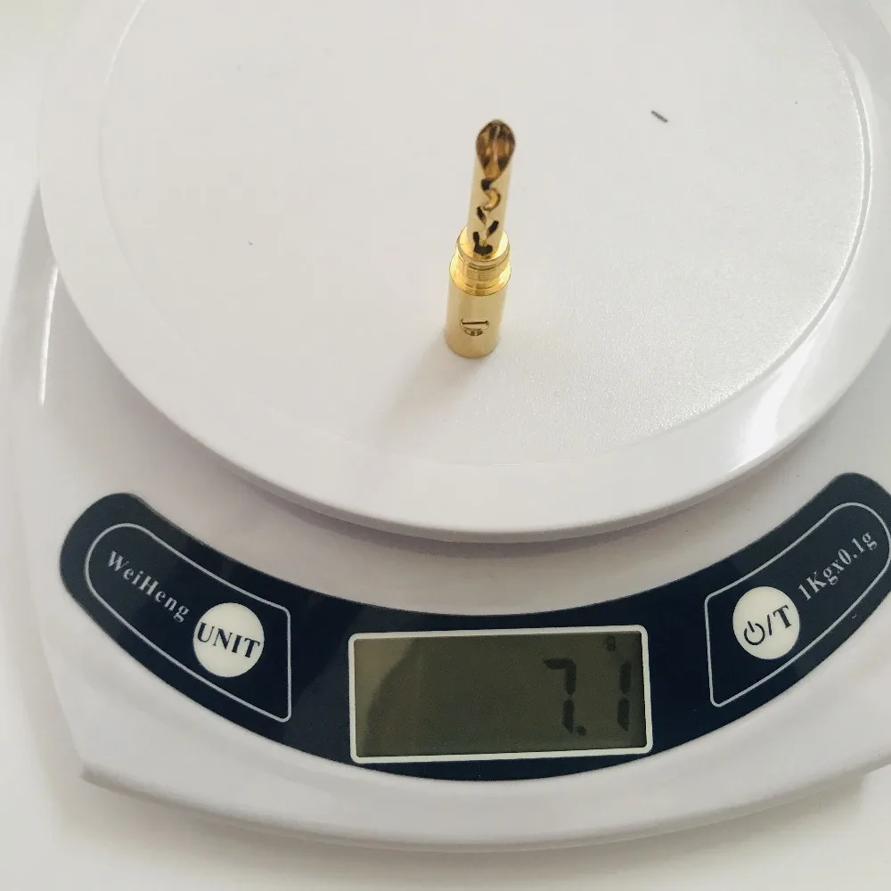 de áudio jack 24 k banhado a