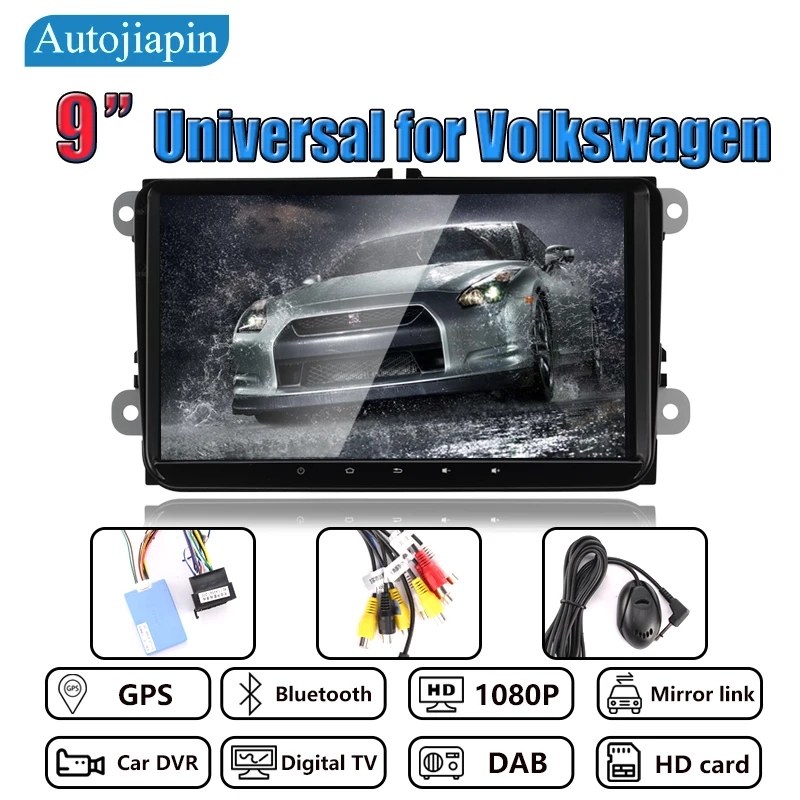 

AUTOJIAPIN 9" Android 7.1 Car Multimedia player GPS Navi for VW SKODA GOLF 5 Golf 6 POLO PASSAT B5 B6 JETTA TIGUAN seat ibiza