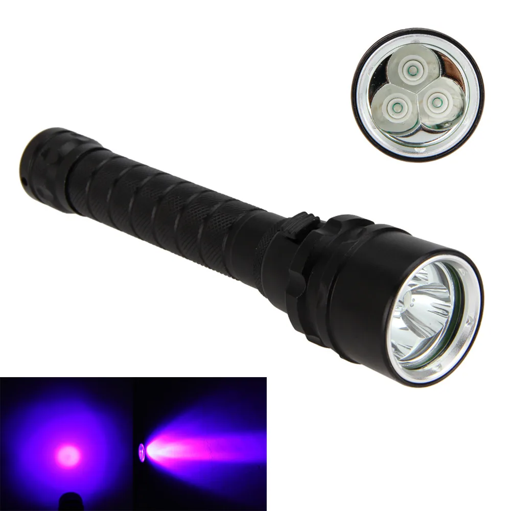 New Underwater 100M 3x XPE PURPLE UV LED Light Lamp Scuba Diving