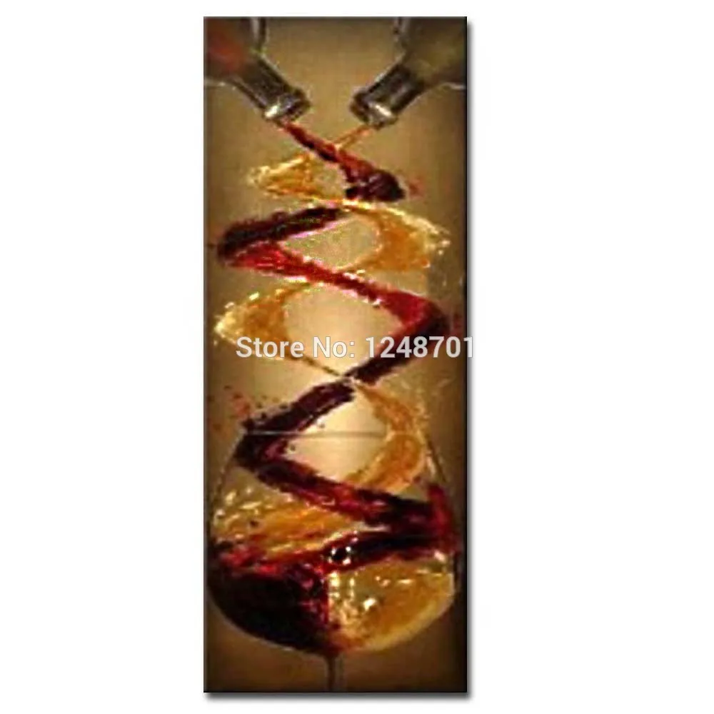 

Large Size Hand Painted Abstract Still Life Oil Painting on Canvas Red Wine Cup Wall Pictures Living Room Entrance Wall Decor