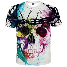 Hohe qualität 2016 Neueste Mode Harajuku Männer/Frauen T-shirt 3d Drucken Das schädel ip Hop Marke T-shirt Sommer Tops Tees
