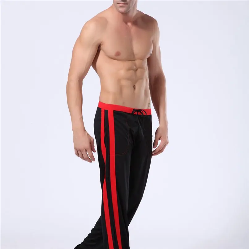 New Men Summer Fashion Striped Straps Breathable Fashion Sports Pants Casual Sweatpants Leisure Casual Men Long Pants #4R06 (10)