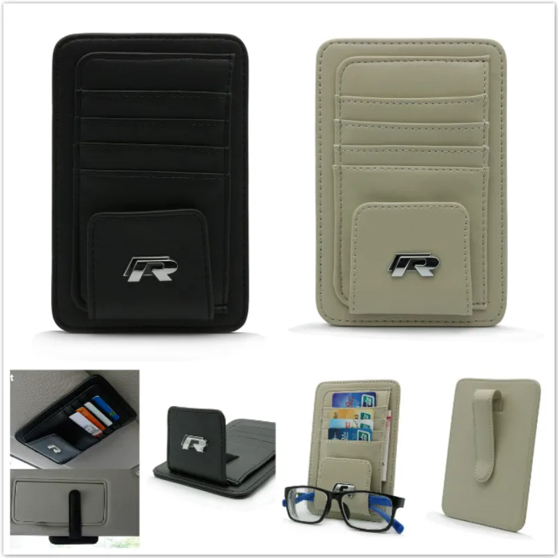 Car Styling Glasses Case Cards Case Sun Visor holder For VW Volkswagen Passat Golf Beetle Bora