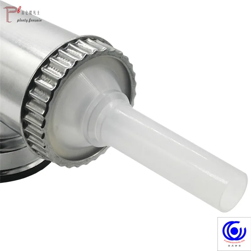 Günstige 1 KG 2LBS Horizontale Manuelle Art Fleisch Wurst Stuffer Mit Saug Basis Hausgemachte Füllstoff Spritze Aluminium Salami Maker Maschine