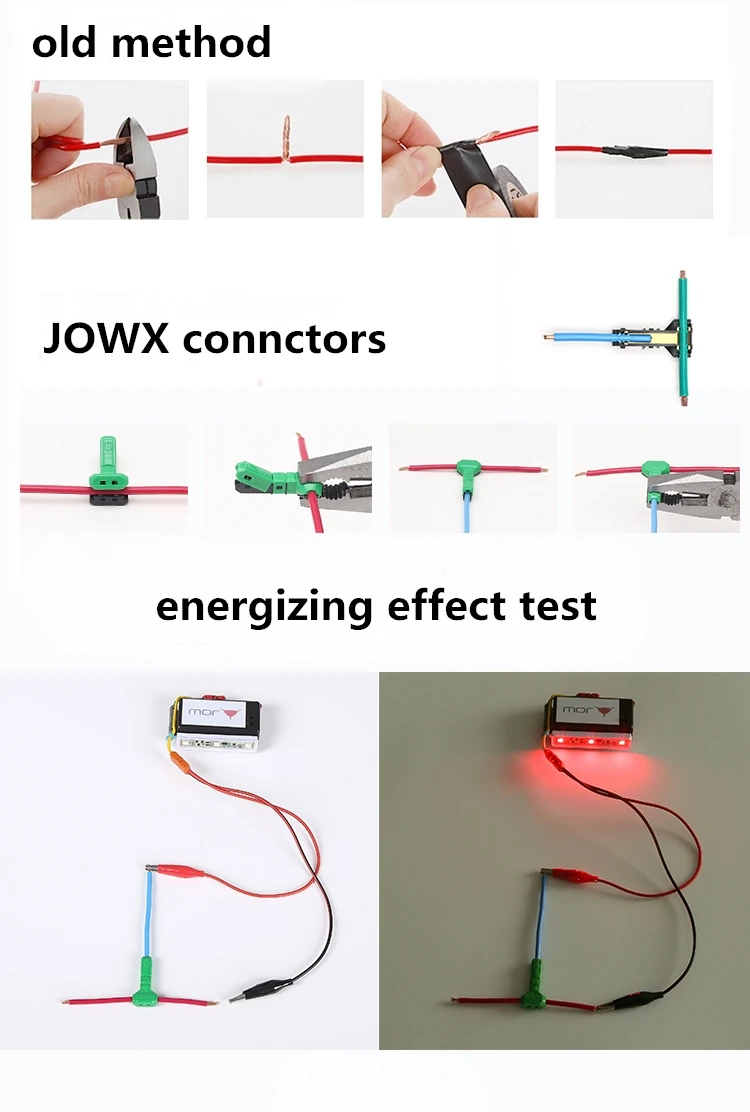 JOWX T-21 10 шт. 18AWG 0,75 sqmm коснитесь 23~ 20 0,3~ 0,5 Т-образная ветка Кабельный соединитель t-образный соединитель быстрое Сращивание обжимные клеммы сделано в коре